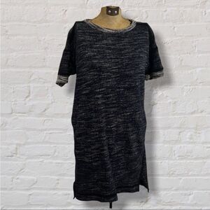 Madewell heathered navy shift dress xxs